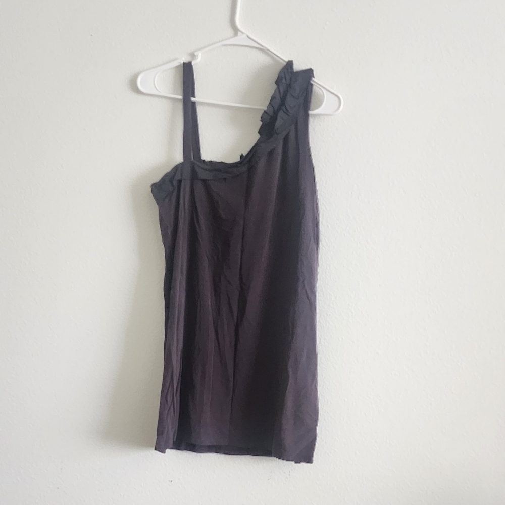 Weekend MaxMara Asymmetrical Gray Top Size Large NWT